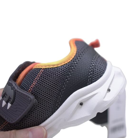 NWT Carter's Toddler Light-Up Dinosaur Sneakers Size 12 Black & Orange Halloween - Picture 11 of 14